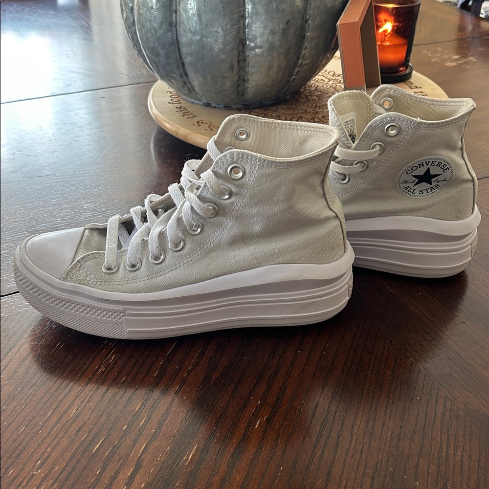 Converse Platform High-Tops in Off-White